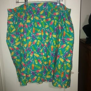 Lollipop print plus sized skirt -100% cotton!!